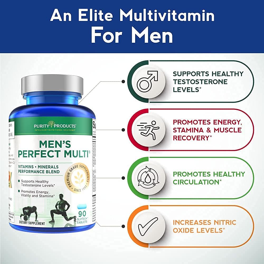 Purity Products Bundle - Men's Perfect Multi + B12 Energy MELT Men's Multi Supports Healthy Vitality, Energy + More - B12 Energy Berry MELT w/ 1,000mcg of Methylcobalamin B-12-30 Day Supply 5