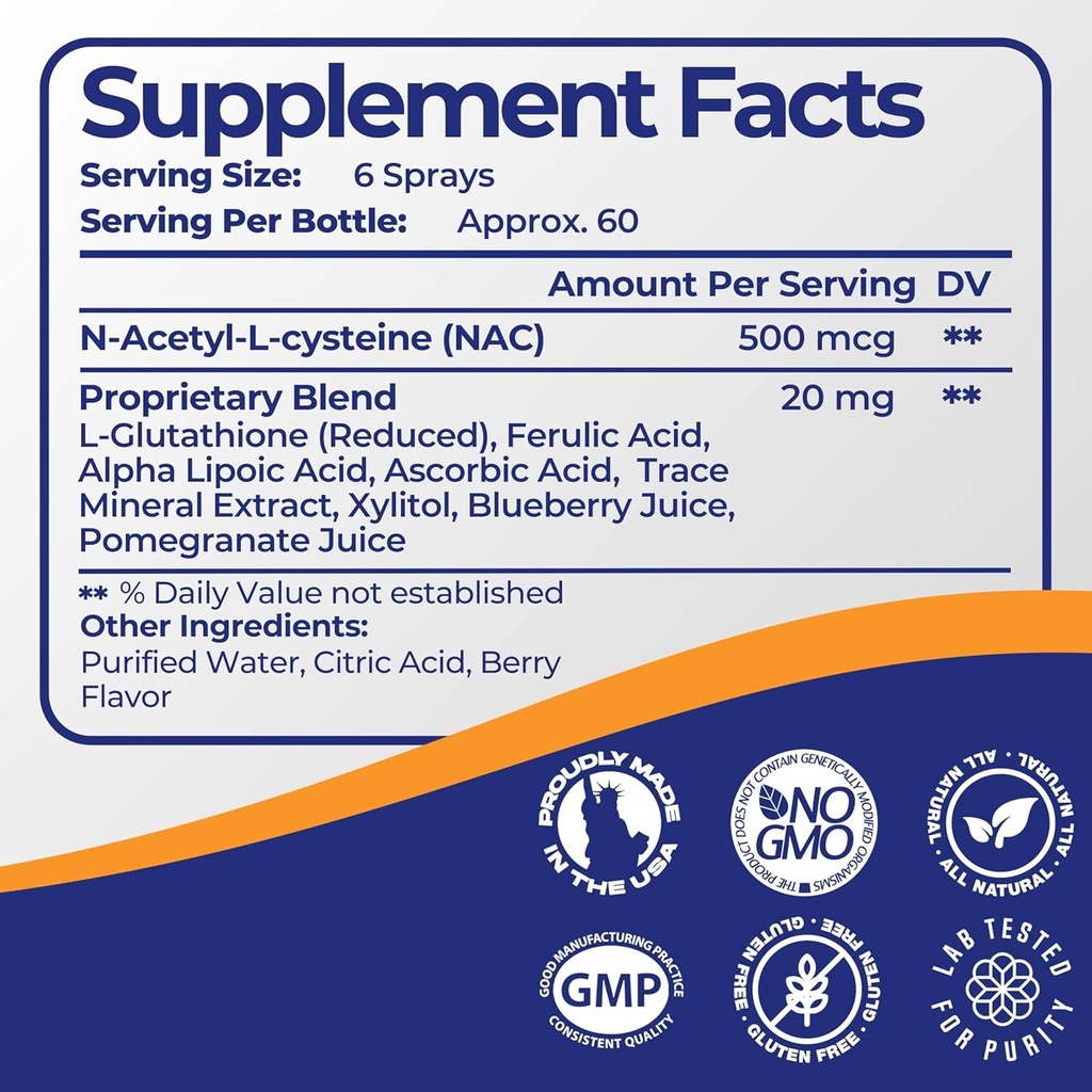 Mimi's Miracle Glutathione Spray, Sublingual Antioxidant, Reduced Glutathione Supplement with Ascorbic Acid, Blueberry & Pomegranate Extracts, Spray Dosage for Adults & Kids, 2 Ounces 3