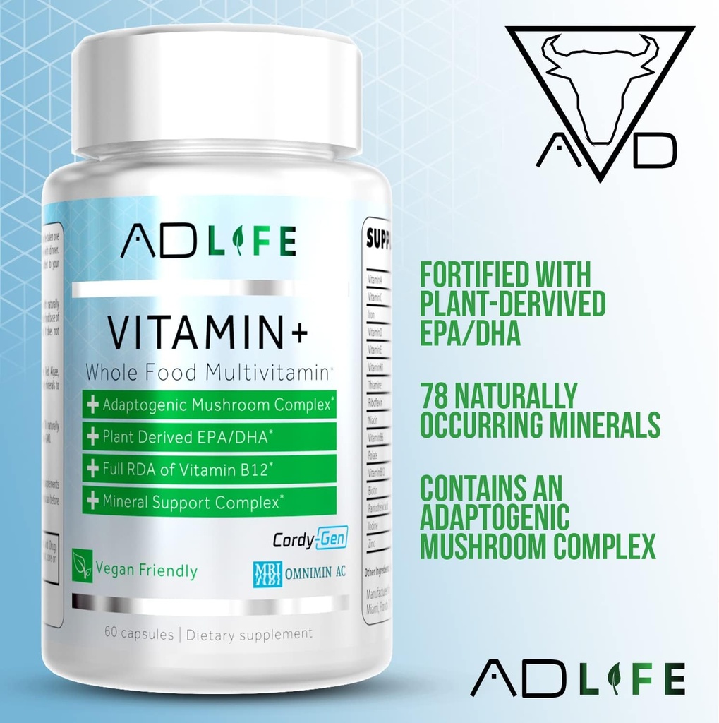 Project AD Vitamin+ Multimineral Multivitamin Supplement Complete Antioxidant, Energy & Immune Support. (60 Servings) 5