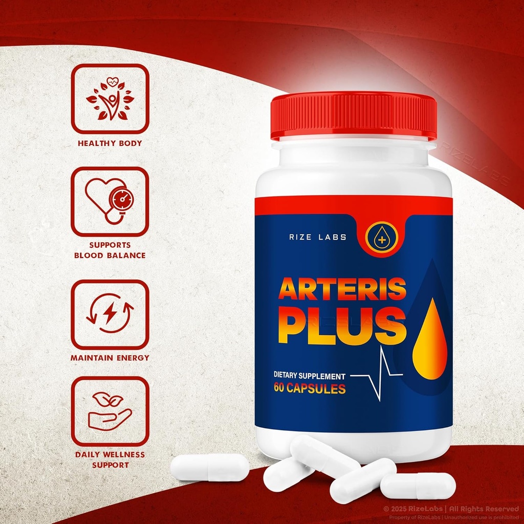 rize labs (3 Pack) Arteris Plus Dietary Supplement, Arteris Plus Tablets Supports Inflammation, Strengthen Support Pills, Arteris Plus Pills, ArterisPlus Reviews, Extra Strength (180 Capsules) 6