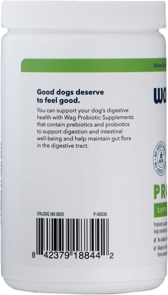 Brand - Wag Probiotic Supplement Chews for Dogs, Supports Digestive Health and Gut Flora, Natural Duck Flavor, 160 Count, Pack of 1 3