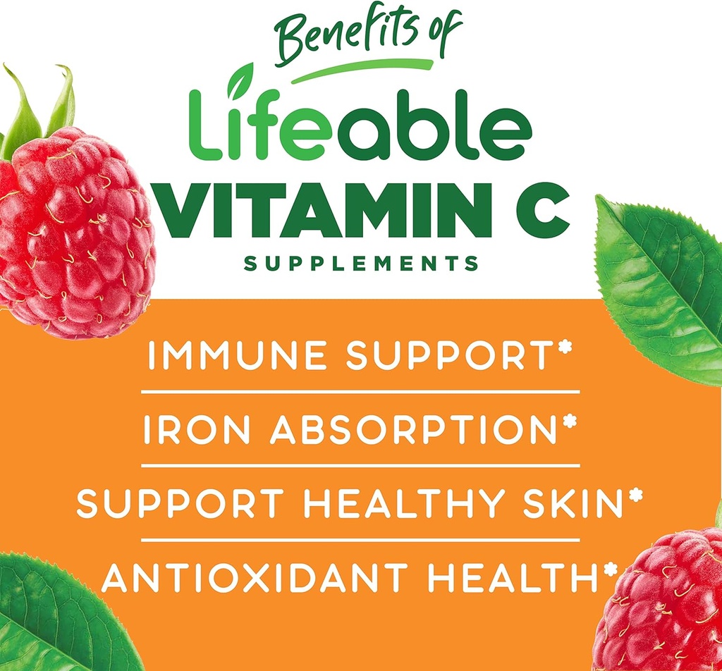 Lifeable Sugar Free Vitamin C for Kids – 250 mg – Great Tasting Natural Flavor Gummy Supplement – Vegetarian GMO-Free Chewable Vitamin – for Immune Support – for Children – 90 Gummies 4