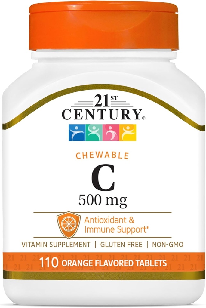 21st Century C 500 Mg with Rose Hips Tablets, 110 Count (Pack of 2) 3