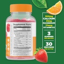 Lifeable Calcium Magnesium Kids + Prebiotic Fiber Kids, Gummies Bundle - Great Tasting, Vitamin Supplement, Gluten Free, GMO Free, Chewable Gummy 3