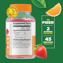 Lifeable Calcium Magnesium Kids + Prebiotic Fiber Kids, Gummies Bundle - Great Tasting, Vitamin Supplement, Gluten Free, GMO Free, Chewable Gummy 4