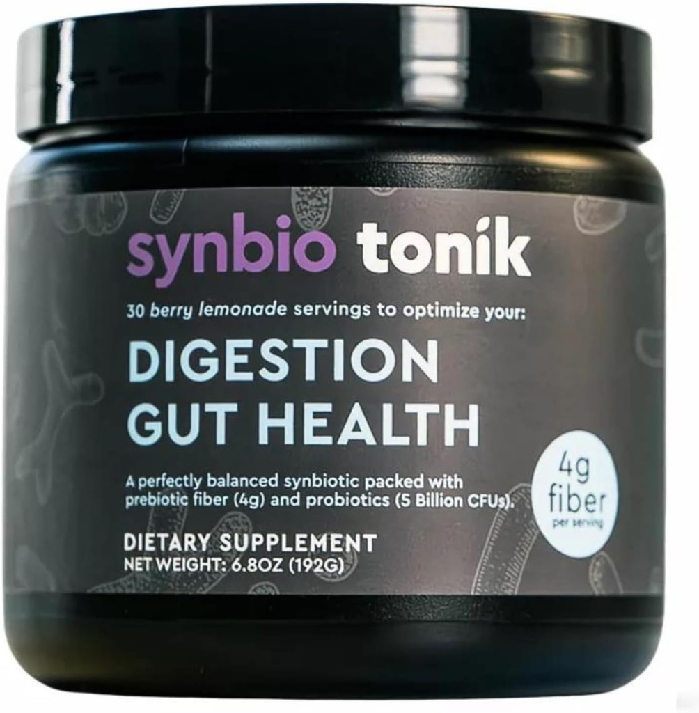 Synbio Tonik Prebiotics and Probiotics Powder | Berry Lemonade | Probiotics for Digestive Health | Daily Supplement | Improve Digestion and Bowel Motions | Boost Energy and Clarity | 2