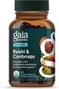 Gaia Herbs Respiratory Mushroom Blend - Immune Support Herbal Supplement to Help Maintain Overall Lung and Respiratory Health - WIth Reishi and Cordyceps* Mushrooms - 40 Vegan Capsules (40-Day Supply) 2
