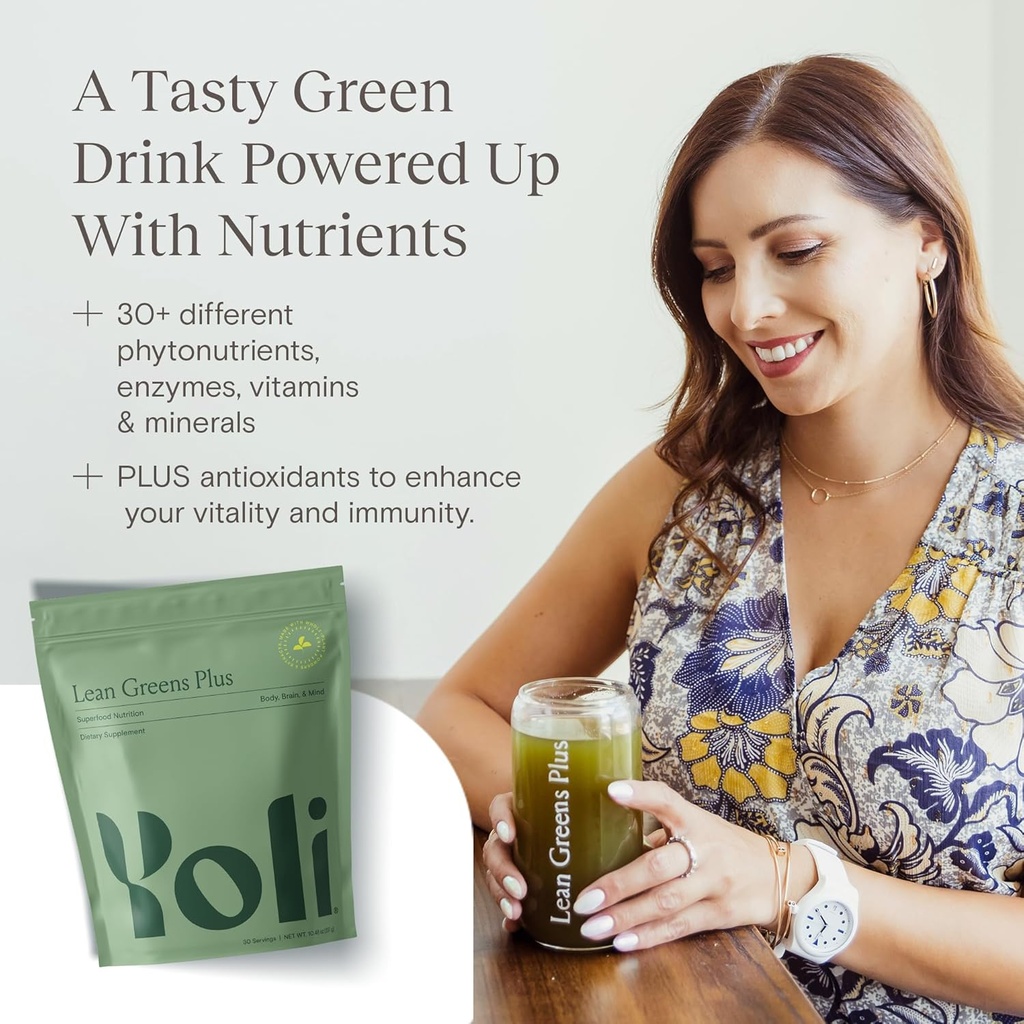 Yoli® Lean Greens Plus - Super Greens Powder - Greens Superfood Powder Supplement - 14 OZ 3
