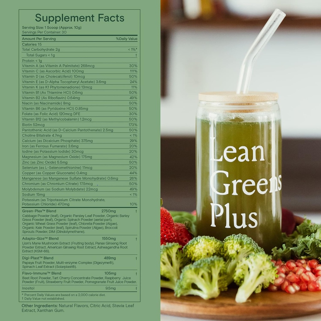 Yoli® Lean Greens Plus - Super Greens Powder - Greens Superfood Powder Supplement - 14 OZ 5