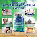 Potassium Magnesium Gummies, High Absorption Potassium Citrate 99mg Magnesium Citrate 180mg, Chewable Gummy Supplements for Leg Cramps & Muscle, 120 Count 4