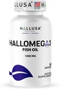 Omega 3 Fish Oil 1000mg – EPA 180mg DHA 120mg – Omega 3 Fatty Acids Supplement – Heart, Eye & Joint Support – 60 Softgels – Hallusa Natural 2