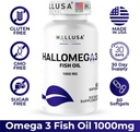 Omega 3 Fish Oil 1000mg – EPA 180mg DHA 120mg – Omega 3 Fatty Acids Supplement – Heart, Eye & Joint Support – 60 Softgels – Hallusa Natural 6