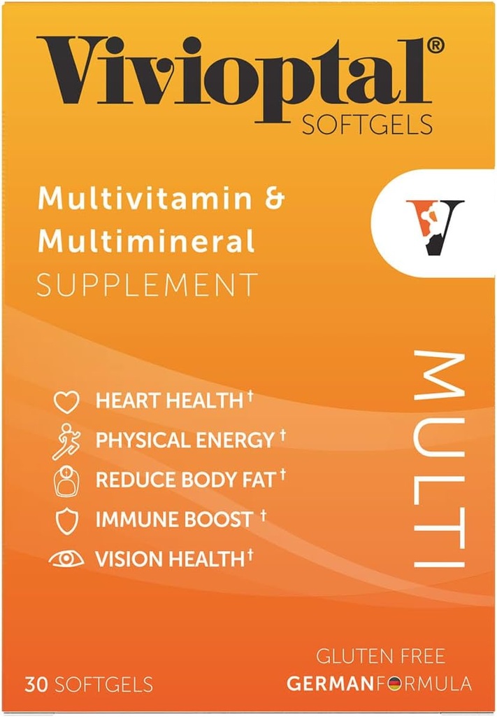 Vivioptal Multi 30 Softgels, Multivitamin & Multimineral, Gluten Free, German Formula 3