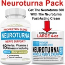 Nerve Relief Cream 4 oz Plus Neuroturna Nerve Support 600 mg ALA Supplement 2