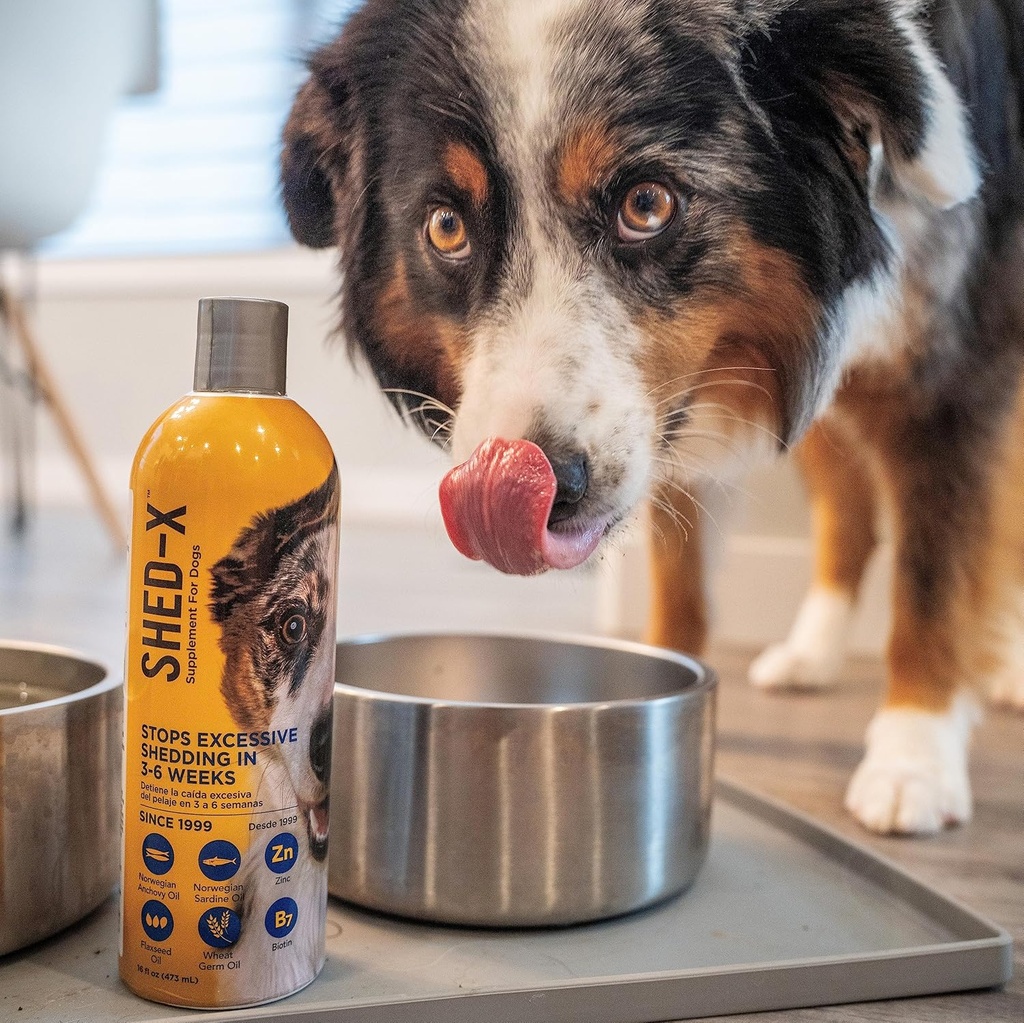 Shed-X Liquid Dog Supplement, 16oz – 100% Natural – Helps Control Excessive Dog Shedding with Fish Oil for Dogs Supplement of Essential Fatty Acids, Vitamins, and Minerals 3