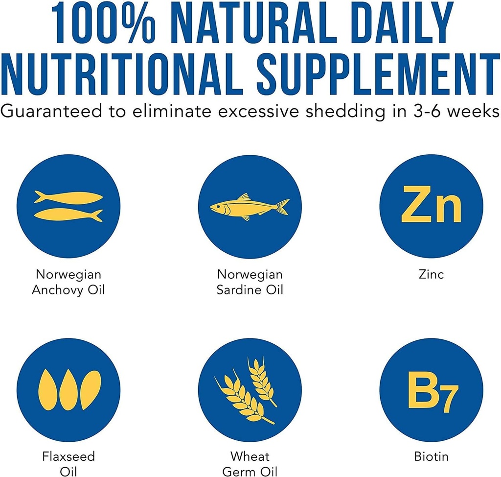 Shed-X Liquid Dog Supplement, 16oz – 100% Natural – Helps Control Excessive Dog Shedding with Fish Oil for Dogs Supplement of Essential Fatty Acids, Vitamins, and Minerals 4