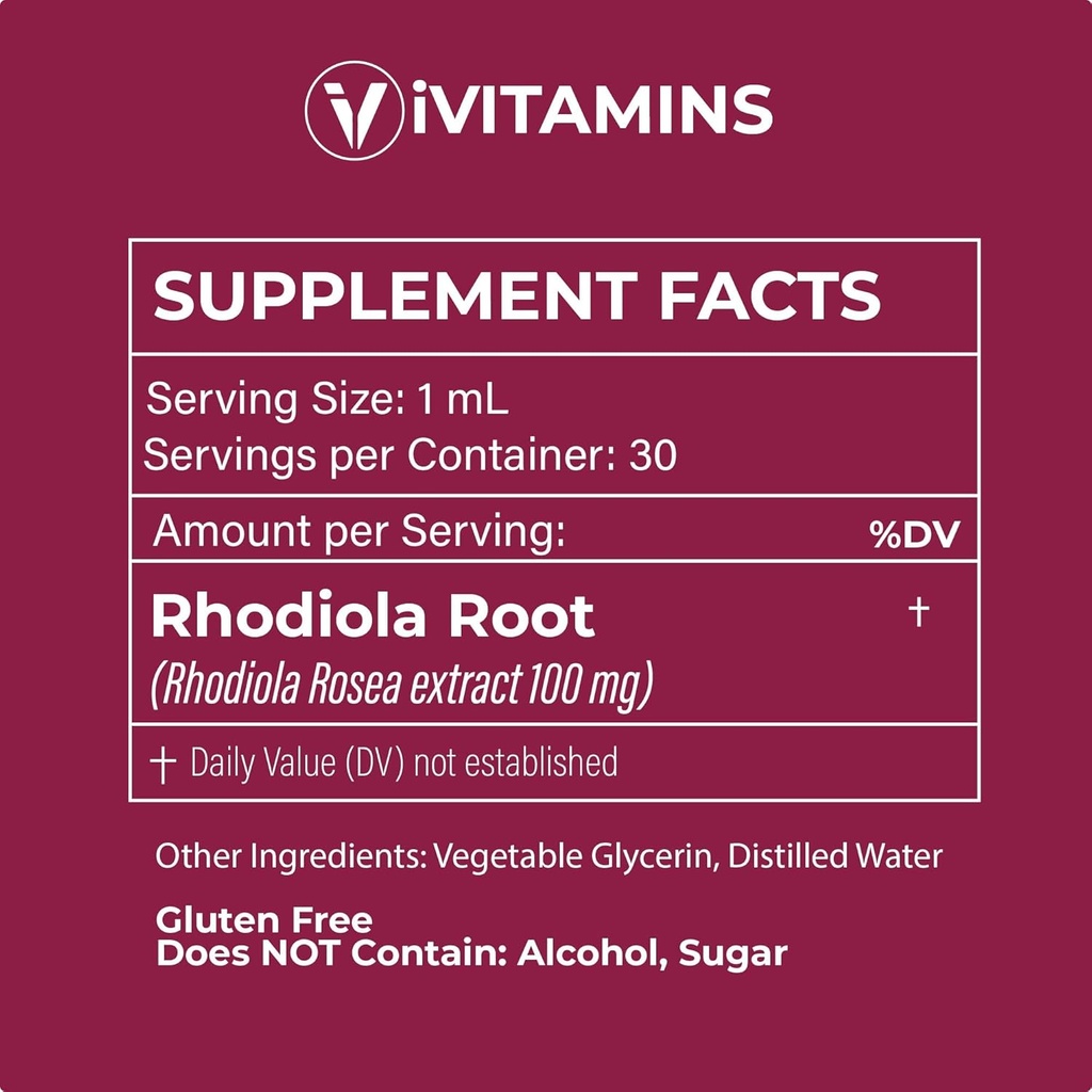 Rhodiola Rosea Tincture | Rhodiola | Rhodiola Extract | for Energy, Stamina, Cognitive Support & Much More | Energy Supplements | Rhodiola Tincture | Rhodiola Supplement - 1 fl oz 3