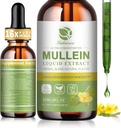 Mullein Drops for Lungs, Lung Detox & Cleanse, Vegan Mullein Leaf Extract Tincture with Chlorophyll Elderberry, etc, Natural Herbal Supplement for Respiratory, Immune, 30 Servings 2