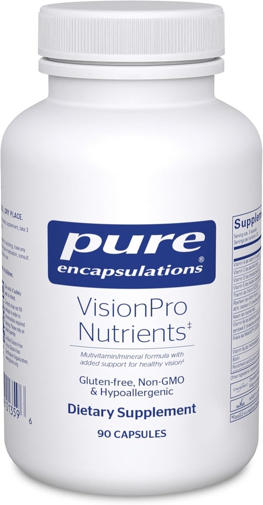 Pure Encapsulations VisionPro Nutrients | Hypoallergenic Multivitamin/Mineral Complex for Maintaining Healthy Vision | 90 Capsules 2