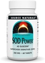 Source Naturals SOD Puissance comme Glisodine Superoxyde Dismutase Supplément nutricosmétique 250mg - 60 comprimés