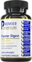 Premier Laboratoires de recherche Enzymes digestifs actifs avec probiotiques et prébiotiques - Promotion d'un soutien digestif complet - avec Amylase, Protease & Lipase, 60 Capsules d'origine végétale