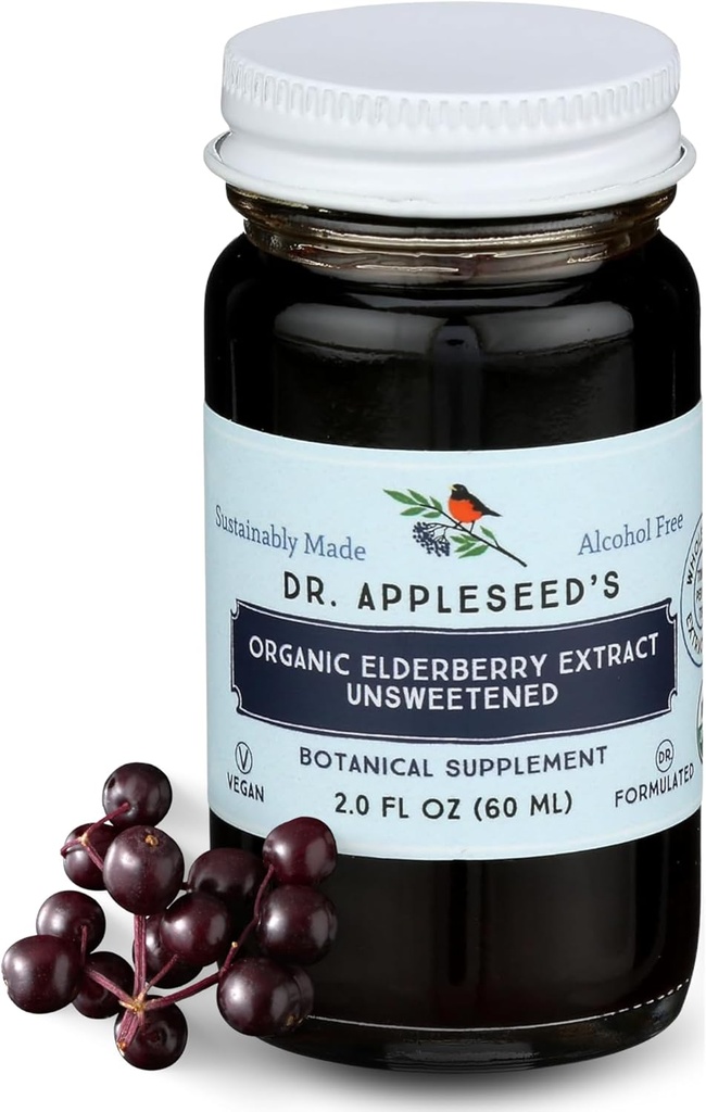 Extrait biologique de la graine de pomme non sucré Max Strength 11,000mg Enfants + Adultes Supplément immunitaire quotidien Doctor-formulé scientifique pur végétalien 24 jours d'approvisionnement – 2 Fl Oz