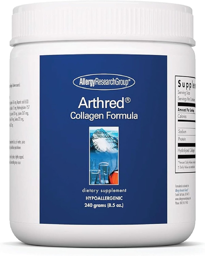 Allergy Research Group Arthred Supplement - Collagen Powder for Men & Women, 10.5g Collagen Peptides, Bovine Sourced, Arthred Powder, Collagen Formula, Hydrolyzed Collagen - 8.5 Oz