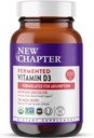 Nouveau chapitre Vitamine fermentée D3 2 000 UI, biologique, ONE par jour pour l'immuno-support, le coeur et les os + Turcuma alimentaire, champignons Reishi adaptogènes, 100% végétarien, sans gluten, 60 Compte