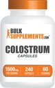 BulkSupplements.com Capsules Colostrum - Supplément Colostrum, de Bovine Colostrum - Sans gluten, 240 Capsules (Pack of 1)