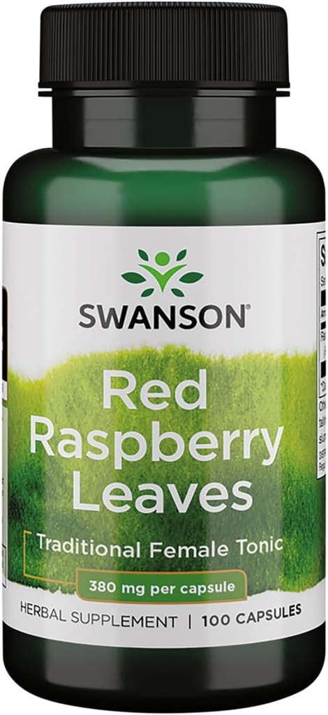 Swanson Feuilles de framboises rouges 380 Milligrammes 100 Capsules