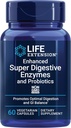 Extension de vie Super enzymes digestives améliorées et probiotiques – B. coagulans Probiotique, 10 enzymes digestives – soutient la digestion, le confort et l'équilibre GI – non OGM, végétarien – 60 capsules