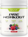 Snap Supplements Pre Workout Beet Root Powder, Nitric Oxide Preworkout Supplement for Men and Women - Energy and Heart Health Support, 8.8 oz, (30 Servings,1 Month Supply), Mixed Berry