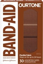 Band-Aid Brand Ourtone Adhesive Bandages, Flexible Protection & Care of Minor Cuts & Scrapes, Quilt-Aid Pad for Painful Wounds, BR55, Assorted Sizes, 30 ct