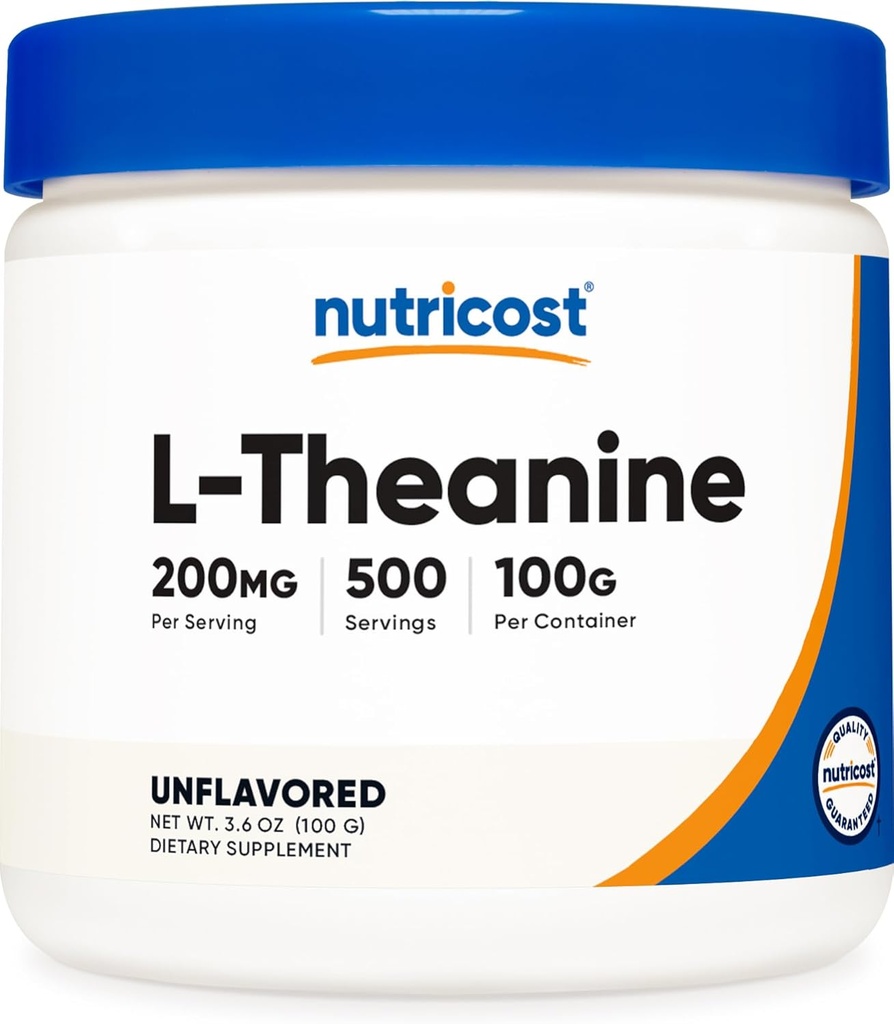 Nutricost L-Theanine en poudre de 100 grammes - sans gluten et sans OGM