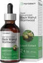 Horbäach Black Walnut Hull Wormwood Extract Teinture de 2 fl oz. Sans alcool Liquide.
