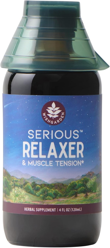 WishGarden Herbs Serious Relaxer & Muscle Tension - All-Natural Muscle Relaxation Herbal Supplement with Wild Lettuce & Wood Betony, Releases Muscle Tension, Relax Muscles & Muscle Discomforts, 4oz