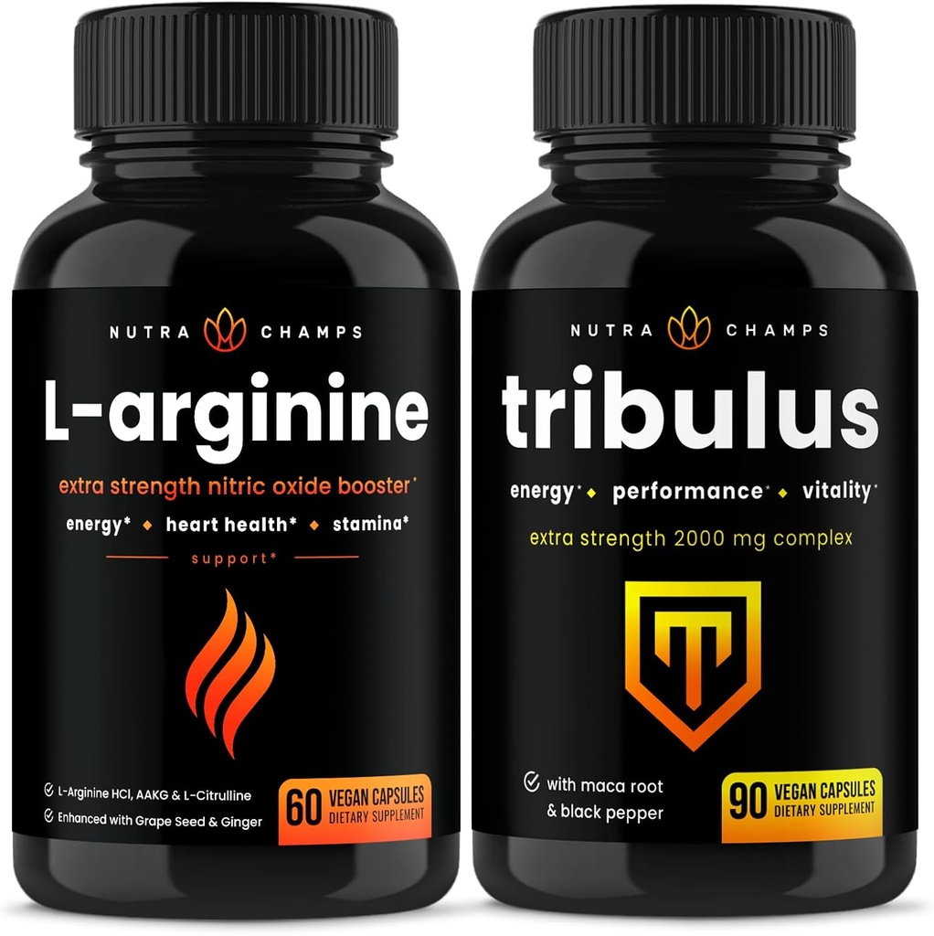 NutraChamps Capsules L-Arginine et Tribulus Capsules 2 Pack