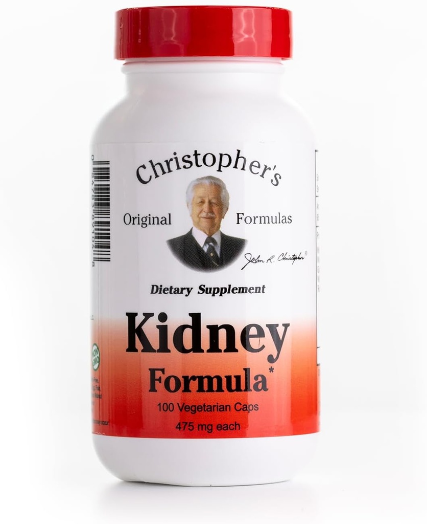 Formules originales de Christopher Formule rein, support naturel à base de plantes, 500 mg, 100 capsules