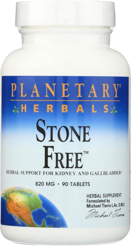 Planétaire Herbals Stone Free 820 Milligrammes 90 Tabs