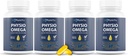 Physio Omega 2400mg Huile de poisson avec supplément d'acide gras Omega 3 - Suppléments pour la santé du coeur et du cerveau pour les adultes - Non-OGM, sans Burpless, agrumes légers, source durable - 240 Softgels