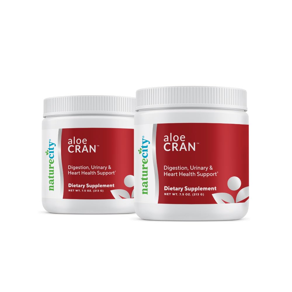 NatureCity AloeCran Sugar Free Drink Mix Supplément de pur Aloe Vera, Poudre de canneberge et Fibre diététique