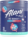 Alani Nu Pre Workout+ Rocket en poudre POP, extra boost, sans sucre, 300 mg de caféine, L-Theanine, Beta-Alanine, Citrulline, 30 portions