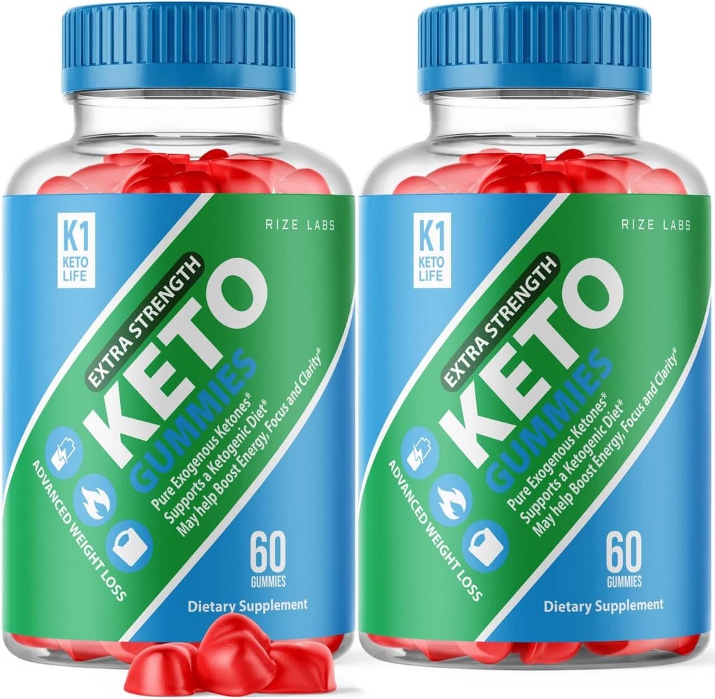 les laboratoires de taille - K1 Keto Life Gummies Advanced Extra Strength (120 Gummies) (paquet de 2)