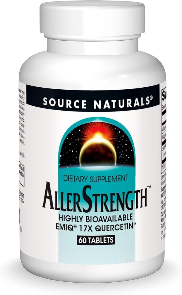 Source Naturals AllerStrength Soutien immunitaire saisonnier à action rapide - Quercetin hautement biodisponible* - 60 comprimés