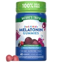 Nature's Truth Kids Melatonin Gummy | 1mg | 40 Count | Vegan, Non-GMO & Gluten Free Gummies | Mixed Berry Flavor
