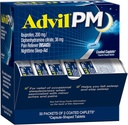 Advil PM analgésique et aide au sommeil de nuit, anti-douleur avec Ibuprofène pour soulager la douleur et diphénhydramine Citrate pour un aide au sommeil - 50x2 Caplets enduits