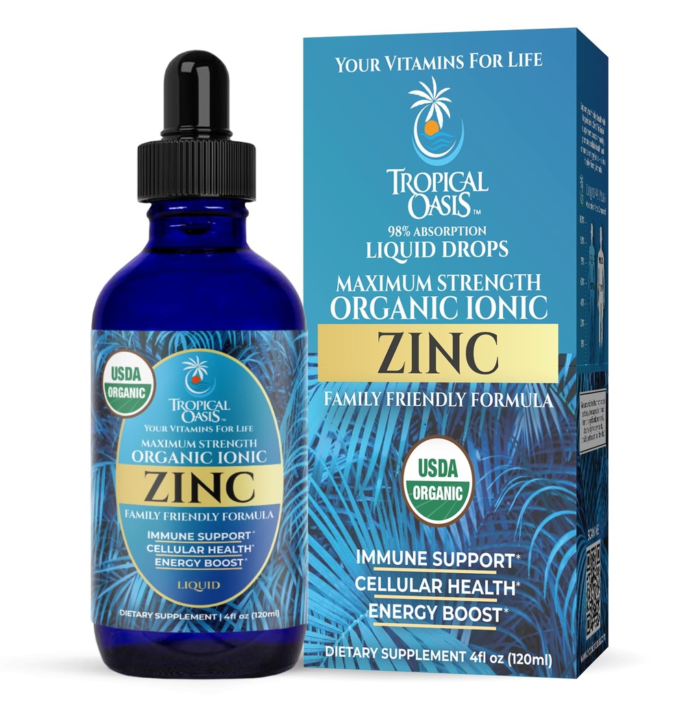 USDA Bio Ionic Zinc gouttes pour les hommes, les femmes et les enfants.
