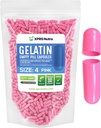 XPRS Nutra Taille 4 Capsules vides - 1000 Compter les petites capsules de gélatine vide - Pills Bricolage Capsule Remplissage - Remplir les capsules de gel de pilules pures pour Do-It-Youlf Suppléments (Pink)