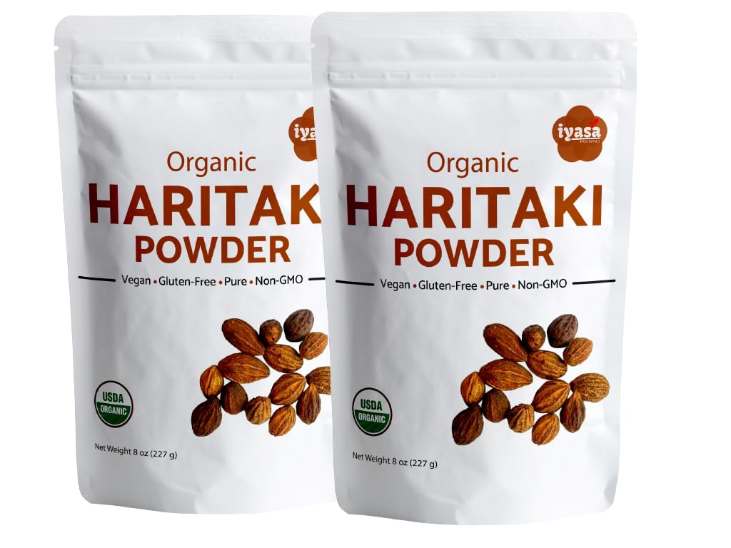 Bio Haritaki Poudre de fruits Harde Harad Terminalia chebula Kadakapudi 16 Oz 453 GM 1 Pound Digestion Gas Relief Healthy Bowel Fonction Ayurveda Superfood Resealable Pouch
