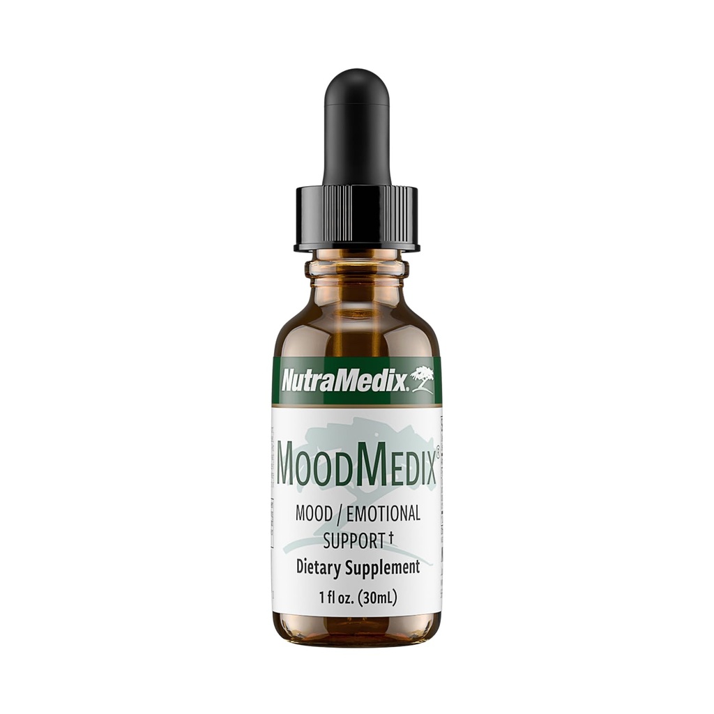 NutraMedix MoodMedix - Supplément de soutien de l'humeur avec les gouttes de racine et de griffe de cat liquide biodisponibles - Supplément d'humeur, de réponse au stress et de soutien émotionnel - Teinture d'extrait d'herbe liquide (1oz)